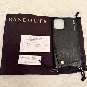 Bandolier Black Leather iPhone 12/12 Pro Case